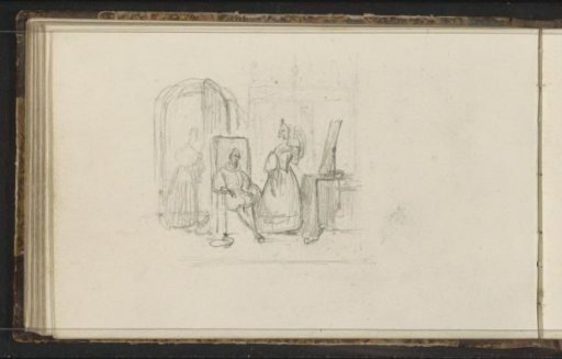 Interior with figures