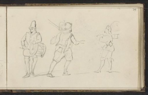 Men with a drum and axe