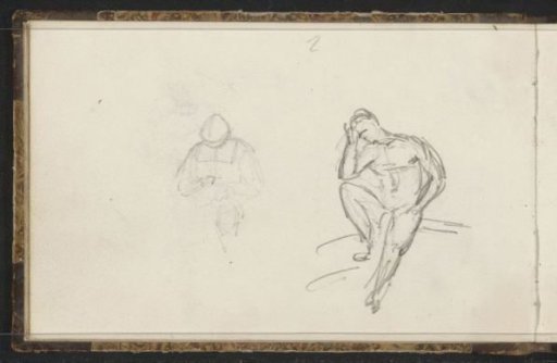 Seated male nude