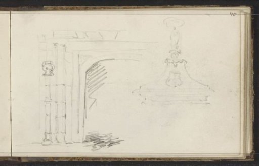Portal and a pedestal