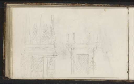 Chimneypiece and a table