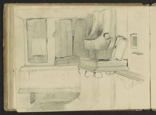 Peasant interior with fireplace
