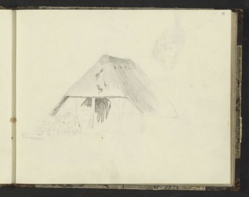 Barn with a thatched roof