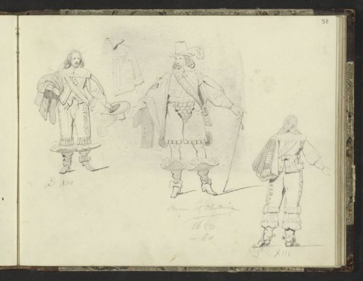 Three men in seventeenth-century costume