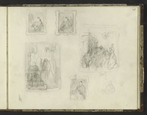 Portraits in Frames and Interiors with Figures