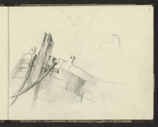 Stern of a wooden sailing boat