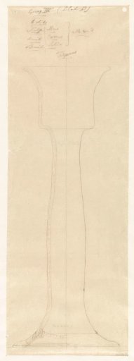 Design for a Tulip Vase of Ceramic