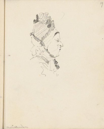 Head of a woman with a Monnickendam cap