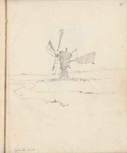 Windmill in a landscape