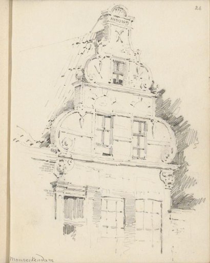 Facade of the Gemeenlandshuis in Monnickendam