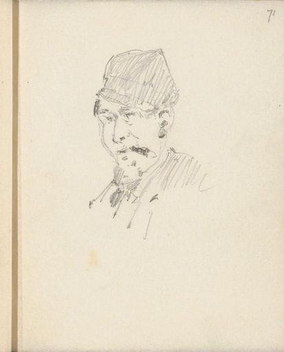 Head of a Man with a Cap and Cigar