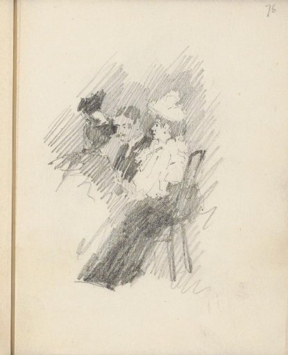 Man and Two Women Sitting at a Table