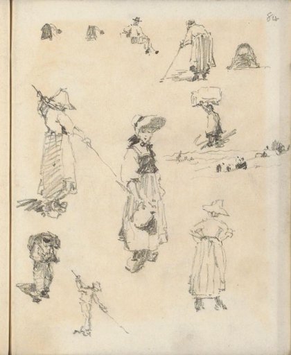Figures, Including Potato Diggers and Field Workers