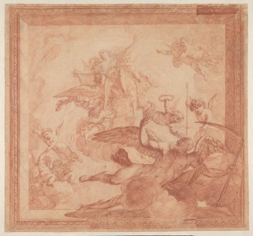 Ceiling Painting with Love Conquering Time