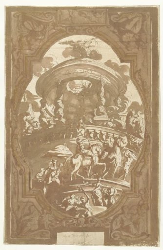 Design for a ceiling painting with the Apotheosis of a Ruler