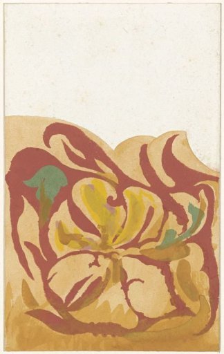 Design drawing for a menu with vegetable decoration