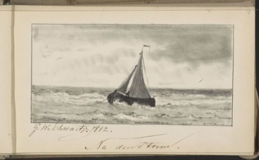 Sailing boat on open water