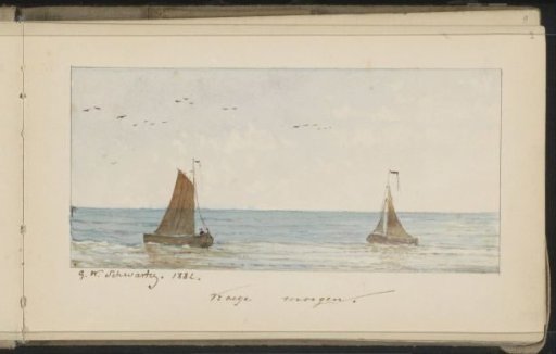 Seascape with two sailing ships