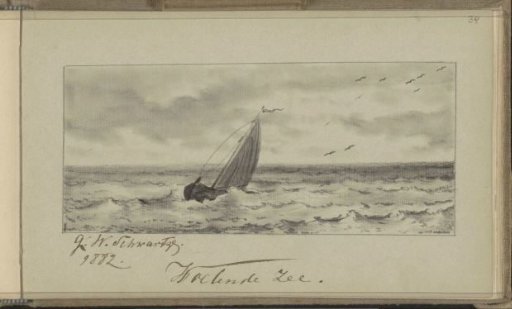 Sailing Ship on a Turbulent Sea