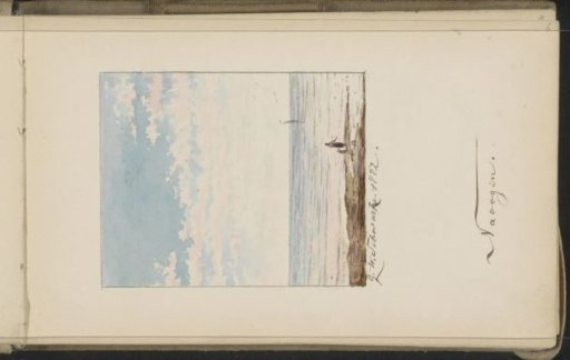 Woman and child looking out to sea