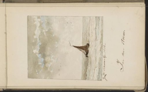 Sailing ship on a stormy sea