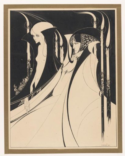 Two Naked Women with Cloaks