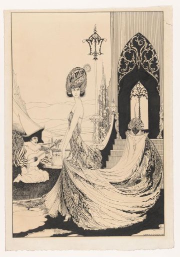 Standing Woman with a Turban on Her Head
