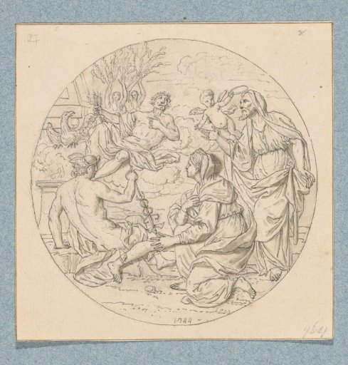 Philemon and Baucis begging Jupiter to be allowed to remain together (in a box with 43 drawings)