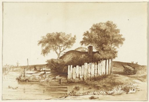Small house with an enclosed yard by the water