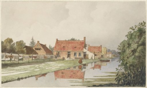 Bleaching grounds behind a canal