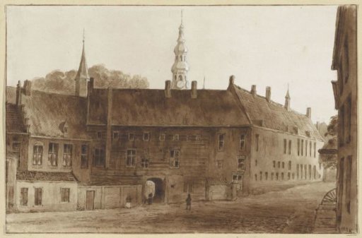 Facade of the Abbey in Middelburg