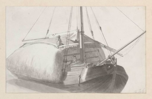 A boat with a cargo of hay