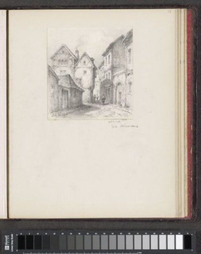 Three figures on a street