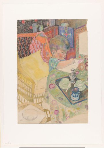 Interior with Otto Verhagen II Drawing at a Table