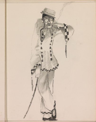 Pierrot with a monocle