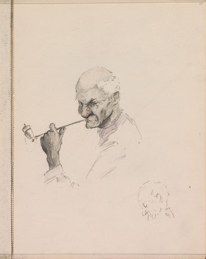 Bald Man with a Pipe