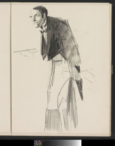 Waiter with a tray in his hand