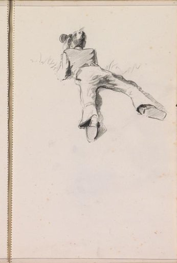 Reclining Man in the Grass with a Telescope