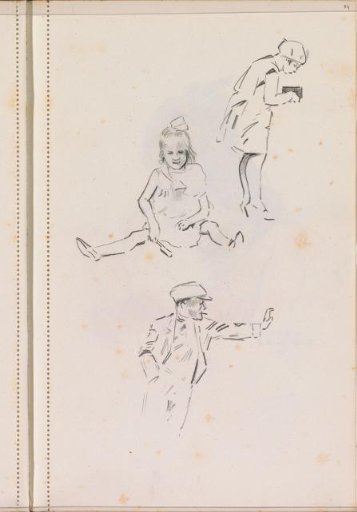Playing and reading girl and a boy with an raised arm