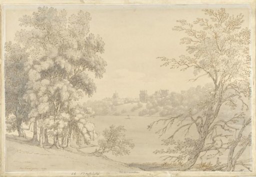 View of Blenheim Palace over Blenheim Lake