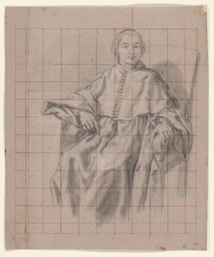Portrait of a seated cleric, almost full-length, facing front