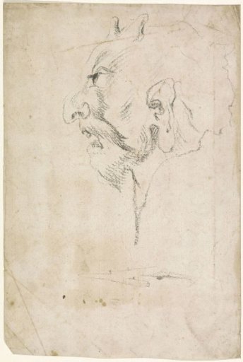 Head of a devil, to the left