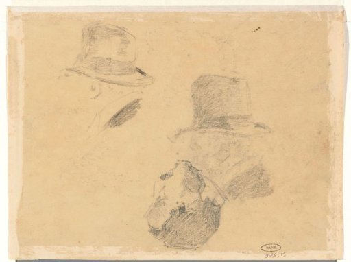 Man's Head and Hat Studies