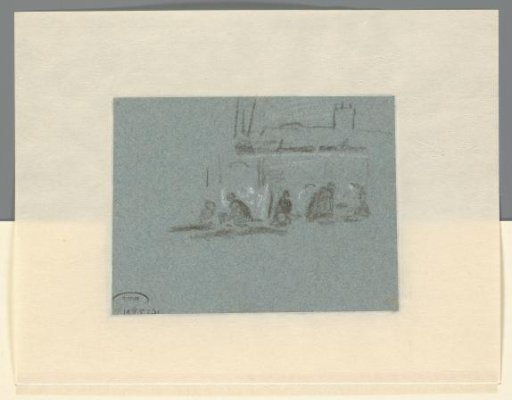 Sketch of Workers on a Construction Site