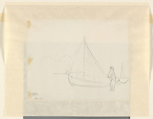 Figure by a Sailing Ship