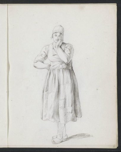 Standing milkmaid with hand on hip