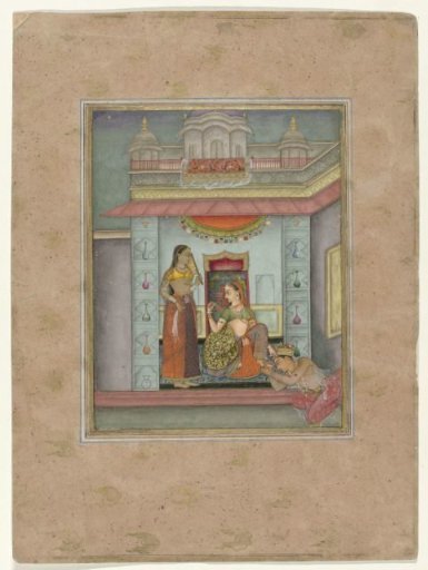 Ramakali-ragini, a princess with two attendants