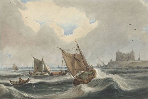 Ships off the harbour of Vlissingen