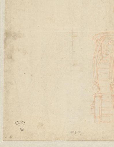 Sketch for the stairs of a pulpit