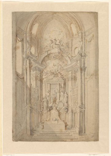 Design for a temporary decoration of the high altar in the St. Augustine Church, Antwerp